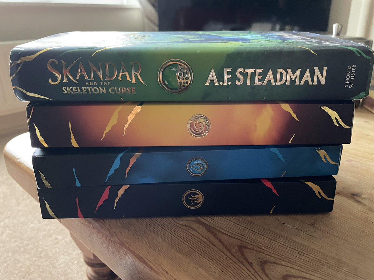 DRAKE The Bookshop (@drakebookshop) on Twitter photo Phew. Found it.
A lovely chat with <a href="/annabelwriter/">A.F. Steadman</a> about #Skandar to celebrate the paperback release of #ChaosTrials @simonbooks. Brief concern, I couldn’t find my #PhantomRider. But the stable is back together. Chat will be out on Thursday bit.ly/3WSjdqy #QuackedSpines Phew. Found it.
A lovely chat with <a href="/annabelwriter/">A.F. Steadman</a> about #Skandar to celebrate the paperback release of #ChaosTrials @simonbooks. Brief concern, I couldn’t find my #PhantomRider. But the stable is back together. Chat will be out on Thursday bit.ly/3WSjdqy #QuackedSpines
