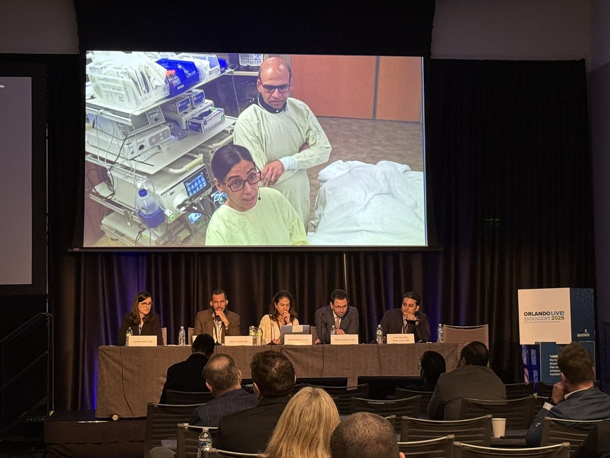 MN_GIMD's tweet image. Finally made it to #OLE2025 Day 2 @AdventHealthCFL 

Session 1 Live Demonstrations w/ an all star panel moderating &amp;amp; phenomenal endoscopists at play @DrHasan_Orlando @BilalMohammadMD @SChandanMD @JessWidmer3 @ReemSharaiha @DennisYangMD @MuzaffarAkbar #UzmaSiddiqui…