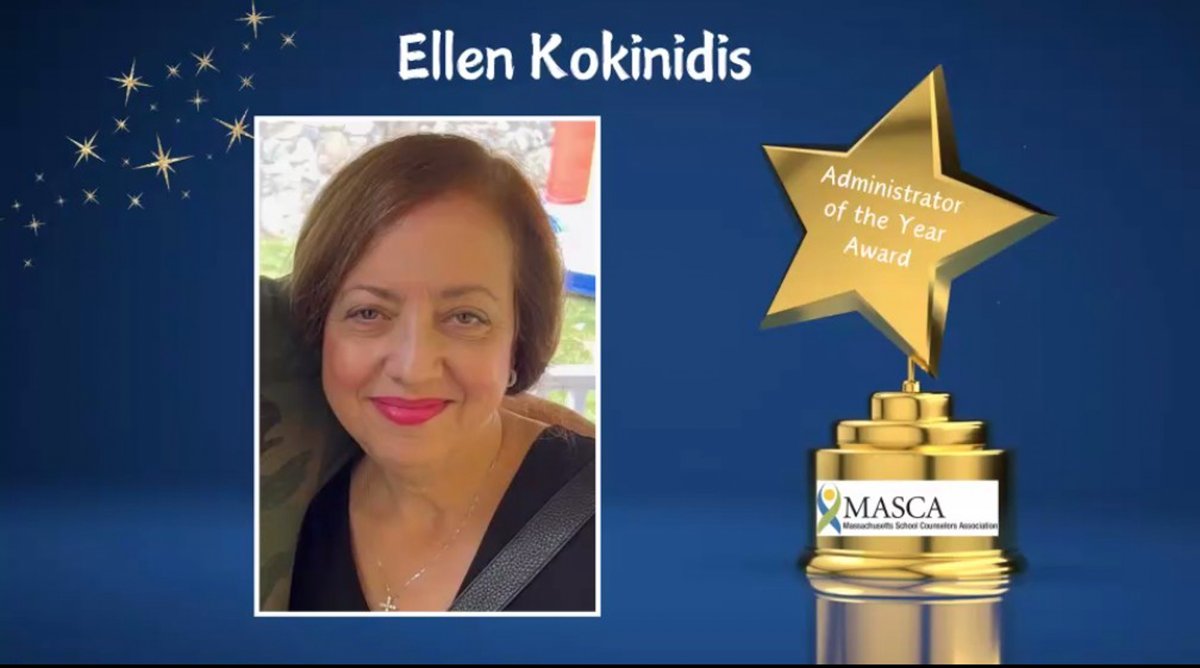 Congratulations to CPS' Director of School Counseling Ellen Kokinidis who received the Administrator of the Year Award last night from the Massachusetts School Counselors Association (MASCA)! 🌟🌟🌟