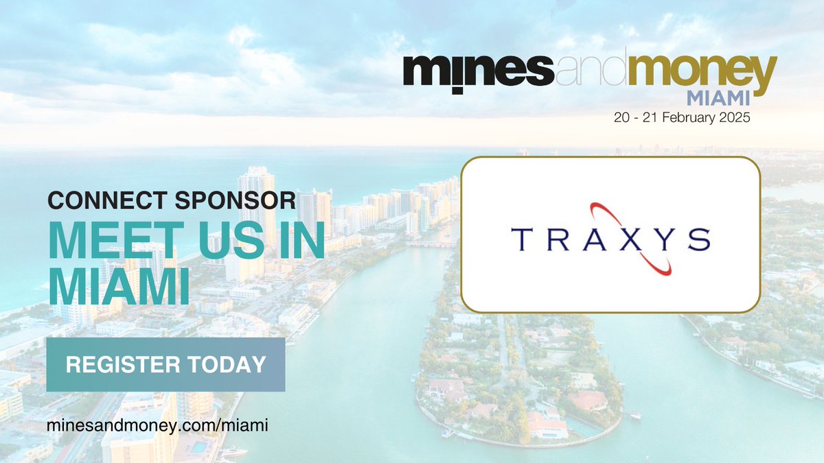 Traxys is the Connect Meeting Platform Sponsor for Mines and Money Miami, happening on February 20-21. The meeting platform is now live—start booking your meetings in advance to make the most of your time at the event!

Register here: hubs.ly/Q035N44L0

#MinesandMoney