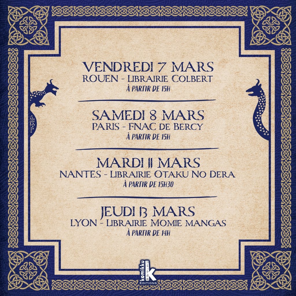 [TOURNÉE] On vous dévoile enfin les dates et les villes de la tournée de Koré Yamazaki, la mangaka de “The Ancient Magus Bride“, à l’occasion de la sortie de la sortie de son nouveau manga “Ghost &amp; Witch, la quête du divin“ ! 😍 

Plus d’infos en thread ⬇️