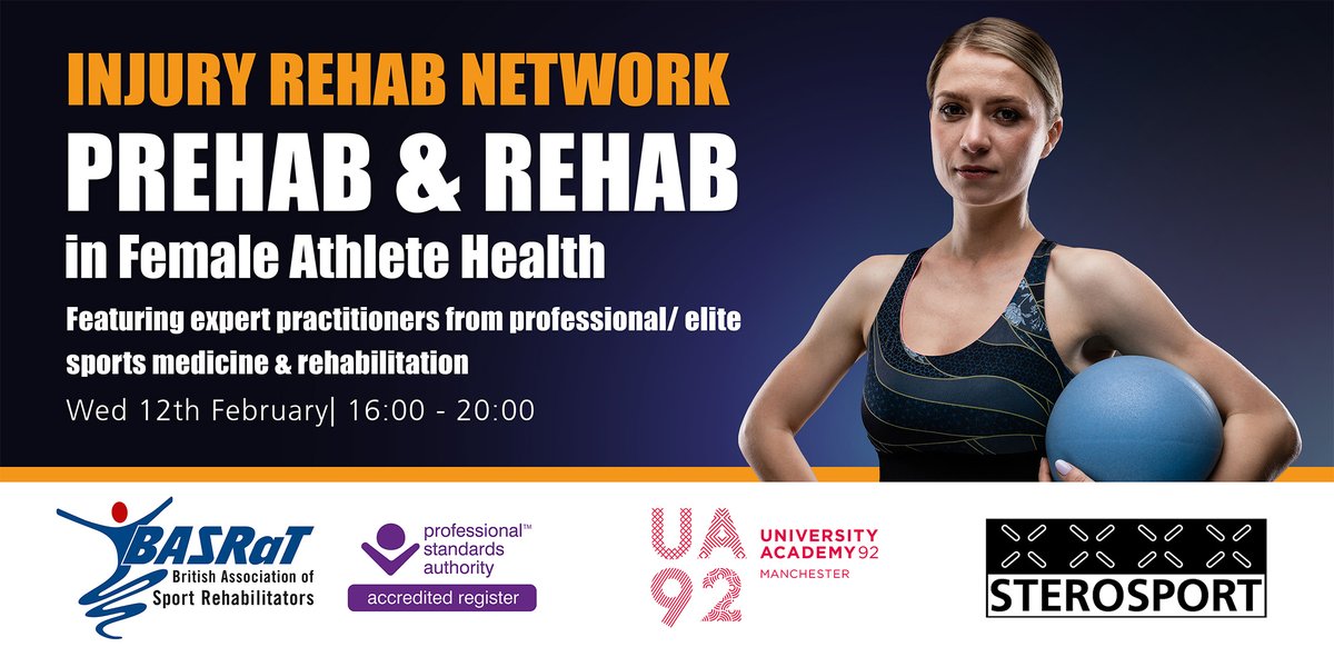 sterosport's tweet image. Why not put signing up for our unmissable CPD event on your to do list for the end of the week?

The theme of the event is Female Athlete Health and includes 7 superb guest speakers.

📅Weds 12th Feb, 4-8pm
📌UA92, Mcr
🎟️sterosport.co.uk/events/prehab-…