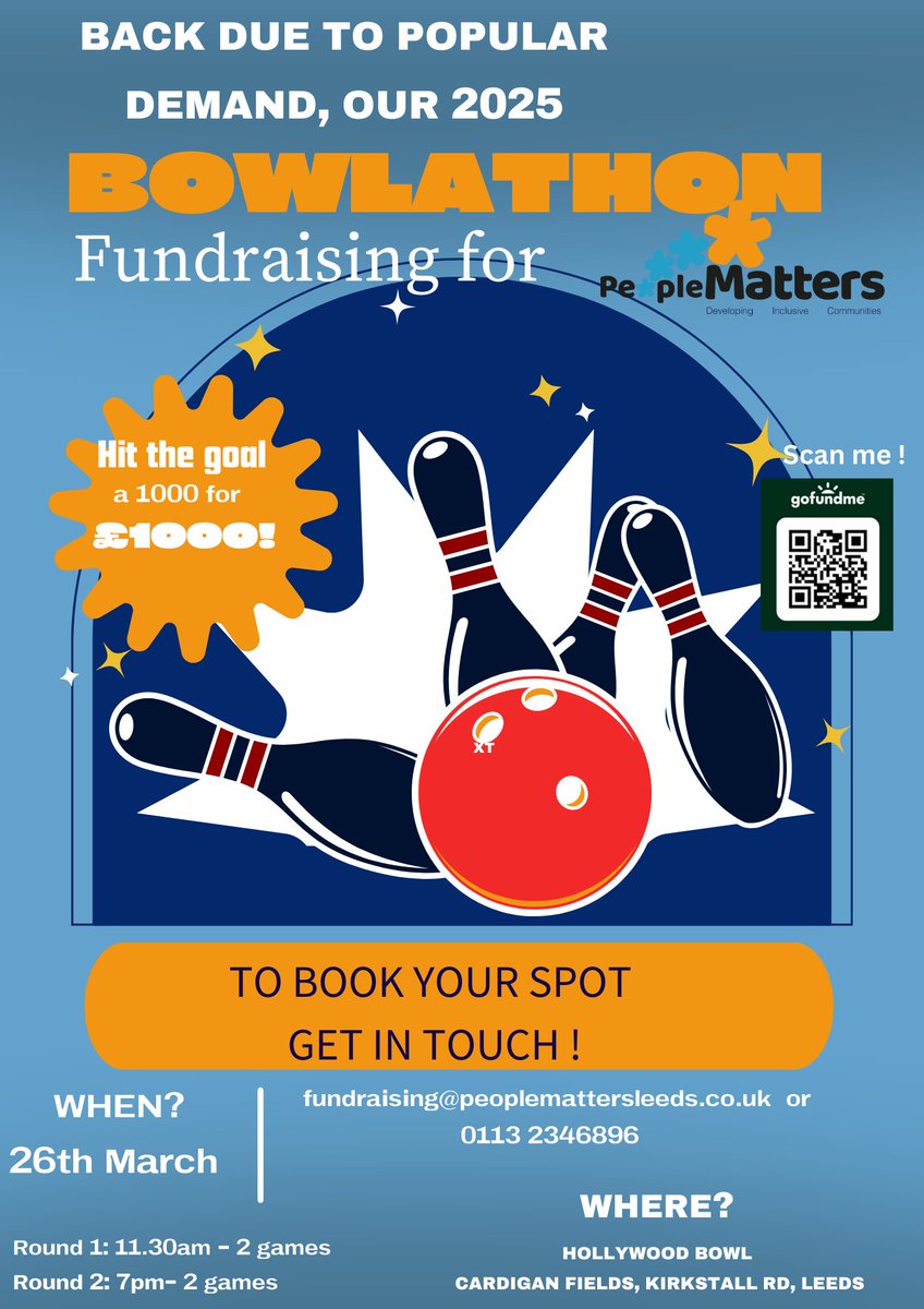 People Matters (West Yorkshire) CIO (@peoplematterlds) on Twitter photo People Matters Bowlathon is BACK!!!!!! It would be great to get an event sponsor on board with this. If you are interested in supporting a Leeds based charity get in touch fundraising@peoplemattersleeds.co.uk #fundraising #corporatesponsor People Matters Bowlathon is BACK!!!!!! It would be great to get an event sponsor on board with this. If you are interested in supporting a Leeds based charity get in touch fundraising@peoplemattersleeds.co.uk #fundraising #corporatesponsor