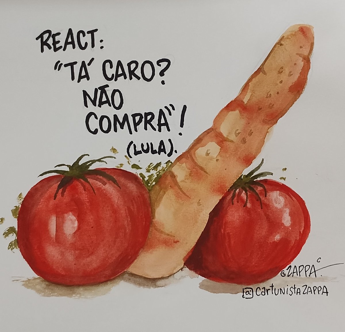 Depois da fala de Lula, Miriam Leitão e a bancada da Globo sugerem substituição de artigos mais caros por cenoura e tomate... Tá aqui!