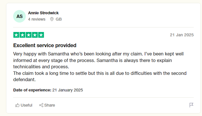 DentalNegTeam's tweet photo. Another 5⭐️review for our services. Well done @SamRWKGoodman for your hard work on this case! #dentalnegligence https://t.co/GyrKAbihHo