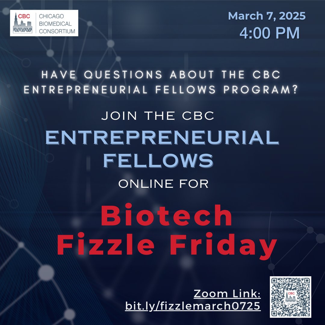 🎯 Thinking about applying to the CBC Entrepreneurial Fellowship Program? Get the inside scoop from those who know it best—our current fellows!

🗓️ Date: March 7, 2025 | ⏰ Time: 4 PM

📅 Save your spot today: bit.ly/fizzlemarch0725