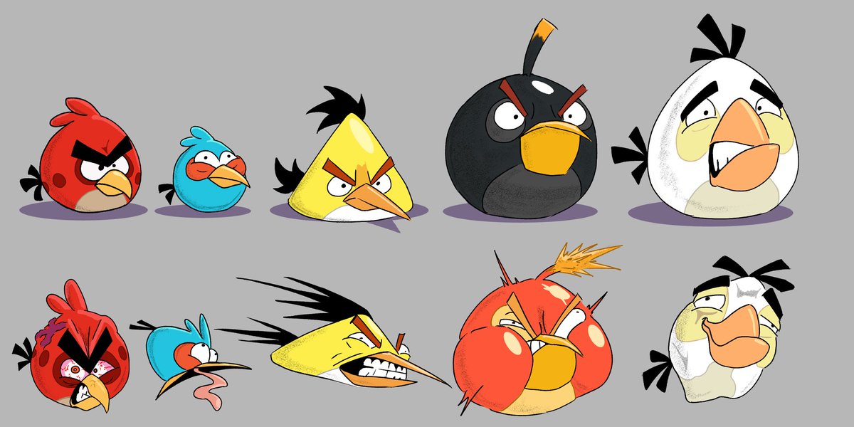 _MasterOfPasta's tweet image. attempt at making like “the definitive drawings” of my takes on the main 5 angry birds