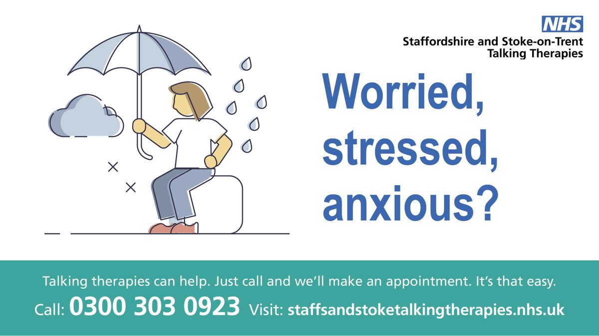Staffs & Stoke NHS Talking Therapies (@mpftwellbeing) on Twitter photo When everyone else seems happy but you feel wrung out and sad. Talking therapy can help. Its confidential and free. Just Call. <a href="/ClinLeadWBM/">Sarah Watts</a> <a href="/BurtonMind/">Burton and District Mind</a> <a href="/Rights4Stafford/">Community Organisers (Stafford)</a> <a href="/WombourneParish/">Wombourne Parish Council</a> <a href="/TamworthReads/">Tamworth Book Club</a> <a href="/Burntwood/">Burntwood</a> <a href="/healthwatchsot/">Healthwatch Stoke</a> <a href="/TamworthReads/">Tamworth Book Club</a> <a href="/StaffsWomensAid/">Staffordshire Women's Aid</a> When everyone else seems happy but you feel wrung out and sad. Talking therapy can help. Its confidential and free. Just Call. <a href="/ClinLeadWBM/">Sarah Watts</a> <a href="/BurtonMind/">Burton and District Mind</a> <a href="/Rights4Stafford/">Community Organisers (Stafford)</a> <a href="/WombourneParish/">Wombourne Parish Council</a> <a href="/TamworthReads/">Tamworth Book Club</a> <a href="/Burntwood/">Burntwood</a> <a href="/healthwatchsot/">Healthwatch Stoke</a> <a href="/TamworthReads/">Tamworth Book Club</a> <a href="/StaffsWomensAid/">Staffordshire Women's Aid</a>