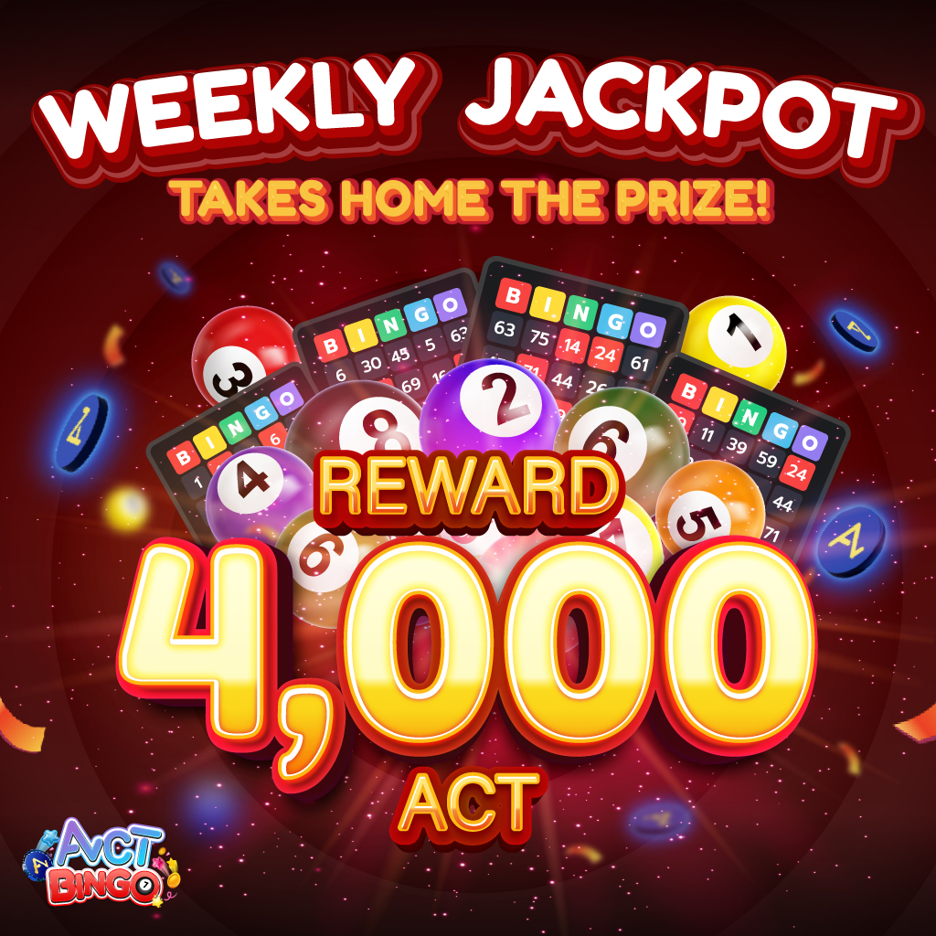 Actbingo's tweet photo. Get ready to bingo your way to 4,000 ACT! Join our weekly prize draw!

Play now : https://t.co/679ol0jjkW

 #ACTBingo #ACT #Acet #DecentralizedBingo https://t.co/UmucUCo2Xj