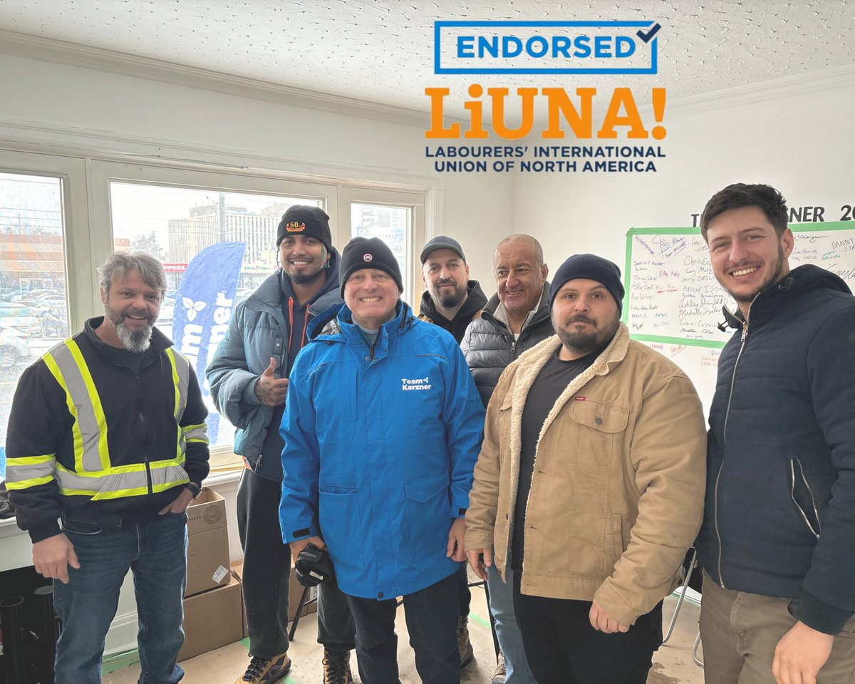 TeamKerzner's tweet photo. Ontario’s workers know there’s only one party that will always have their backs and #ProtectOntario - that’s @fordnation and our PC team. 

Great to have members of LiUNA Local 183 out with #TeamKerzner yesterday, helping put up our large lawn signs! We are proud to have their official endorsement. 

Under Doug Ford’s leadership, we’ll keep building, creating good jobs, and protecting workers.