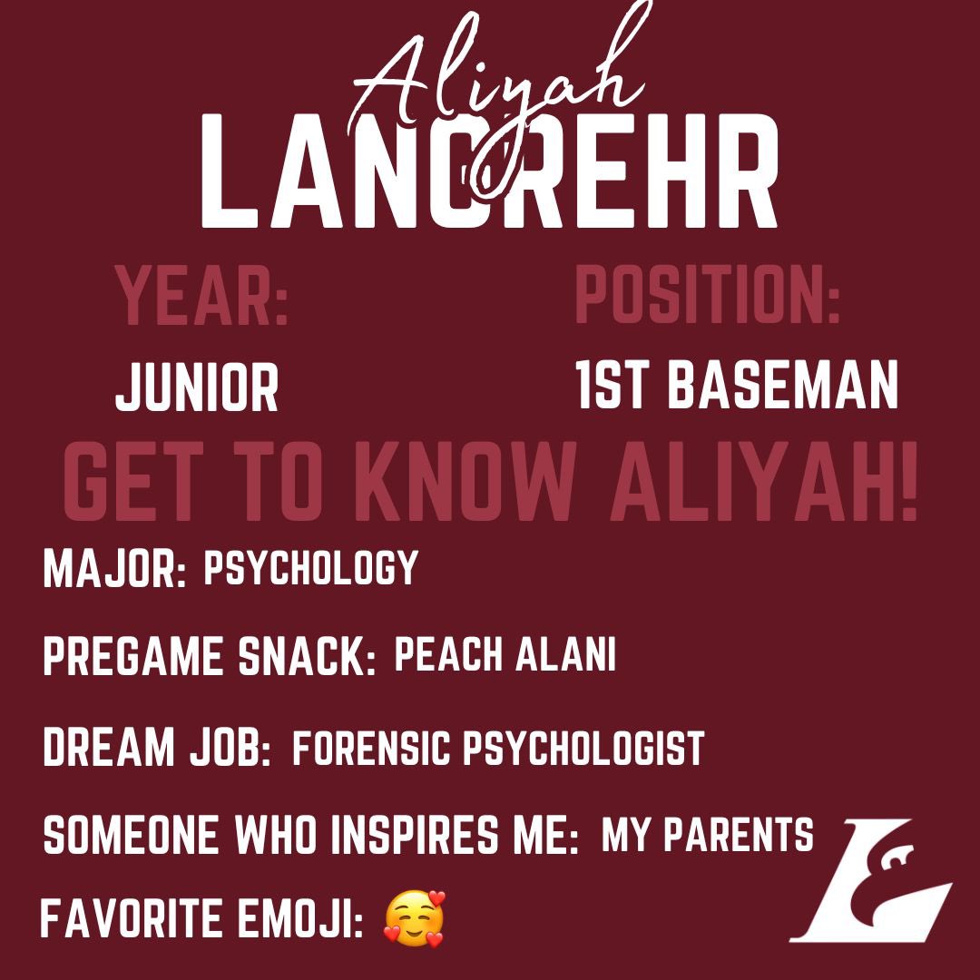 ‼️8 DAYS UNTIL GAME DAY‼️
Get to know #8 Aliyah Langrehr!
#asaneagle🦅 #takeflight #eaglesrake #8days