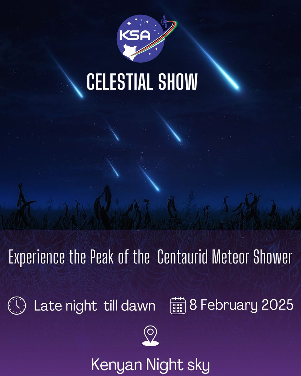 Experience a celestial Show with the Alpha Centaurid meteor shower. It is set to peak on the night of February 8 2025. This event is best observed from the Southern Hemisphere, making Kenya an excellent location for viewing.

The optimal viewing period is during the late night to