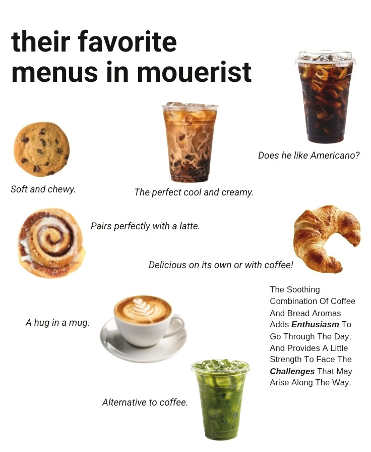 schluenter's tweet image. ㅤ
WHAT ARE THEIR FAVORITE MENUS AT MOUERIST? 

This February, our baristas are revealing their favorite menu! Want to try something new? Get a recommendation from your favorite barista or ask about our secret menu!

(&amp;amp;.) bit.ly/Mouerist
ㅤ