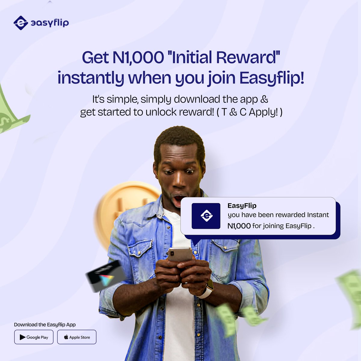 Easyflip_NG's tweet photo. Did you know that you get "Initial Reward" when you download #Easyflip app? Download app to get started and unlock your reward now! π
https://t.co/aPKRMCfmuE
-
#Crypto #easyflipng #giftcard #Bitcoin https://t.co/408wVbOaE7