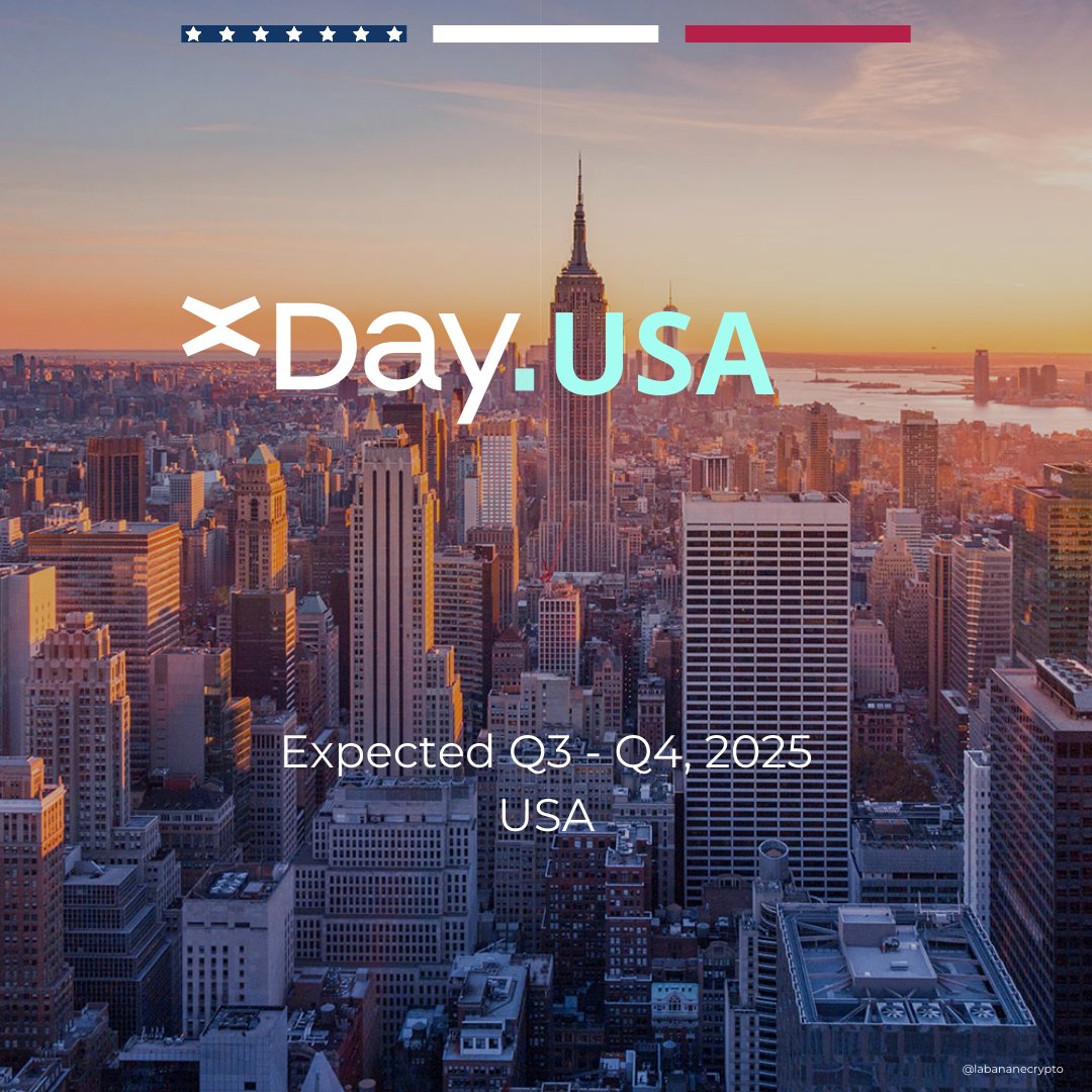 laBananeCrypto's tweet photo. Les xDays 2025 auront lieu aux USA 🇺🇸

L'évènement s'apparentera à un xDays satellite comme effectué à Munich en 2024 et aura lieu entre Q3-Q4 

L'objectif est de rencontrer de nombreux partenaires et d'arriver à un moment ou @MultiversX puisse présenter de multiples évolutions