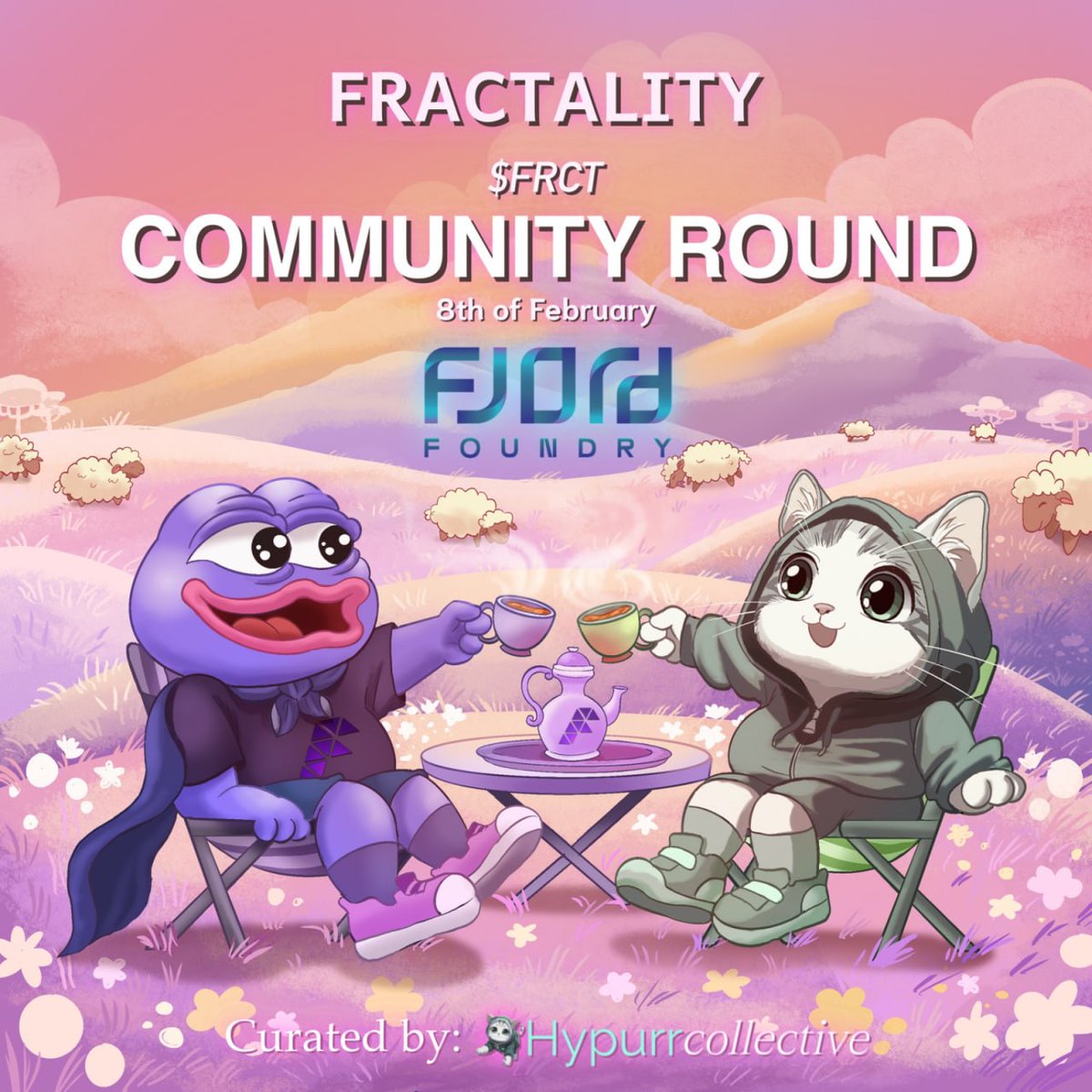 fractality_fi's tweet photo. 1/3 Fractality’s community token sale on @FjordFoundry  begins on: 
February 8th at 9 AM UTC and runs until Monday, February 12th at 9 AM UTC. Curated by @hypurr_co , this is the first opportunity to get in before FRCT goes live on the Hyperliquid order book, with migration taking place the following week.