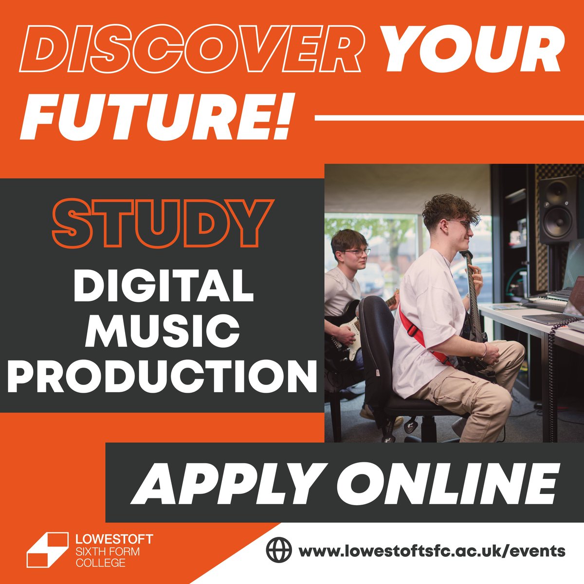 LowestoftSixthFormCollege (@l6fc) on Twitter photo Study Digital Music Production!
Create, record, and produce music for film, games, and media with expert training in digital sound design. Master industry-standard software and develop your own unique sound.
Apply online today: buff.ly/4135mAd Study Digital Music Production!
Create, record, and produce music for film, games, and media with expert training in digital sound design. Master industry-standard software and develop your own unique sound.
Apply online today: buff.ly/4135mAd