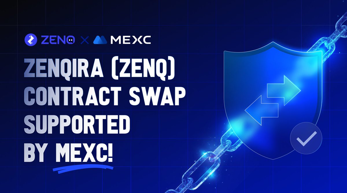 📢 Zenqira (ZENQ) Contract Swap Supported by MEXC! 🚀

MEXC has officially announced support for the Zenqira (ZENQ) contract swap with the following updates:

🔹 Deposits, withdrawals, and trading of ZENQ are temporarily closed.
🔹 The token swap will occur at a 1:1 ratio your
