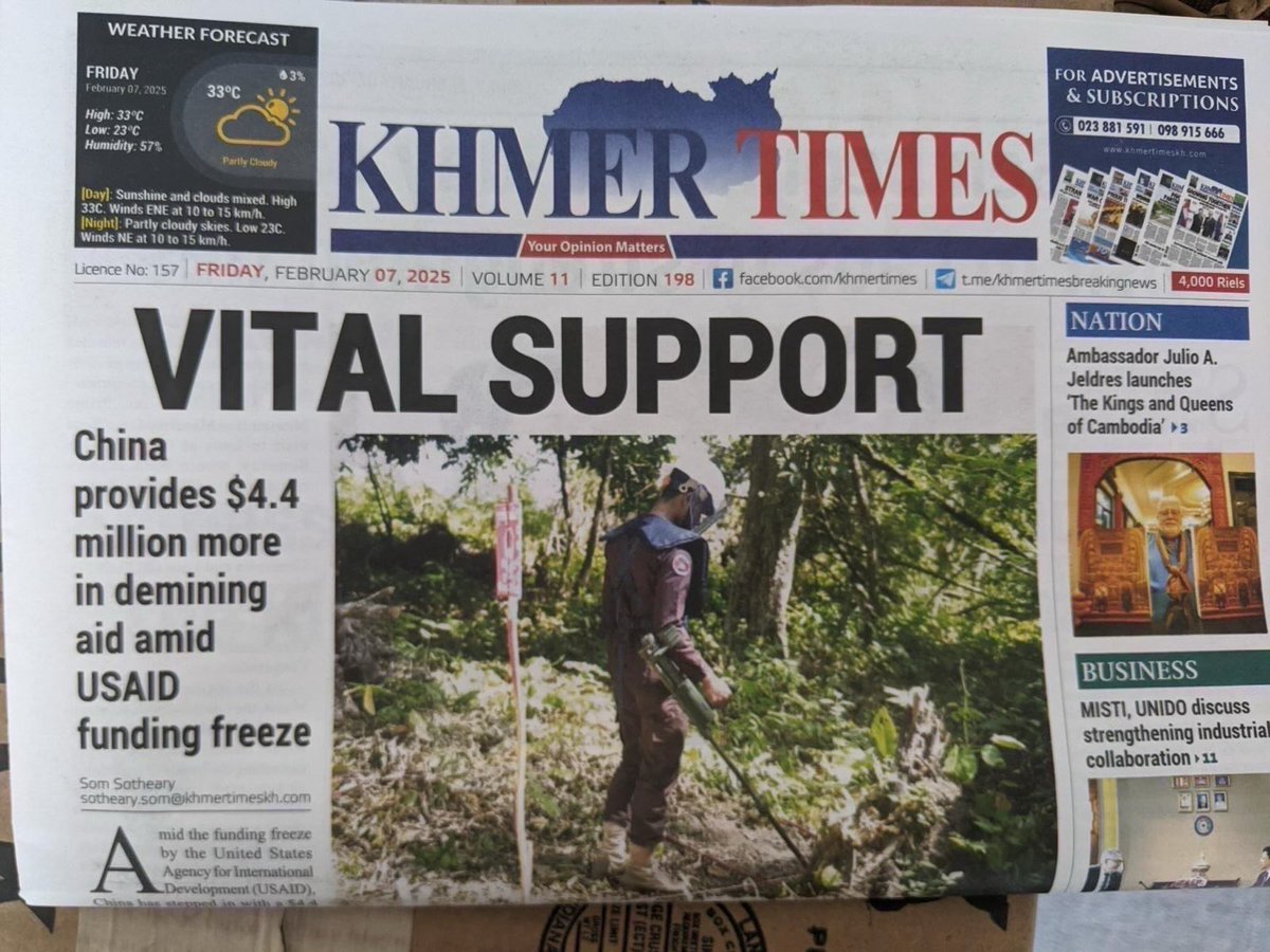 lukedepulford's tweet photo. Reports like this appearing everywhere. Predictably, China stepping into soft-power vacuum left after US withdrawal. https://t.co/YLFSY3wYv0