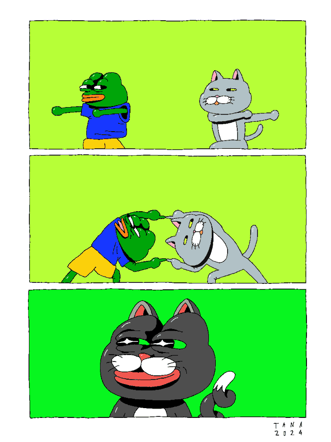 pepecattoken's tweet photo. Pepe + Cat = $PEPECAT. The ultimate meme fusion. ๐ธ๐ฑ๐ฅ
#PEPECAT #ULTIMATEMEMECOIN #MemeMagic https://t.co/B27aY8LL2Y