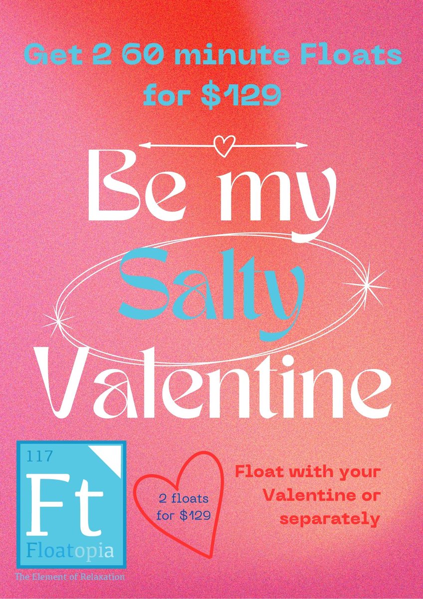 FloatopiaNj's tweet image. ❤️Relax together this Valentine's Day❤️ - mailchi.mp/be69ec8f9ebf/v…