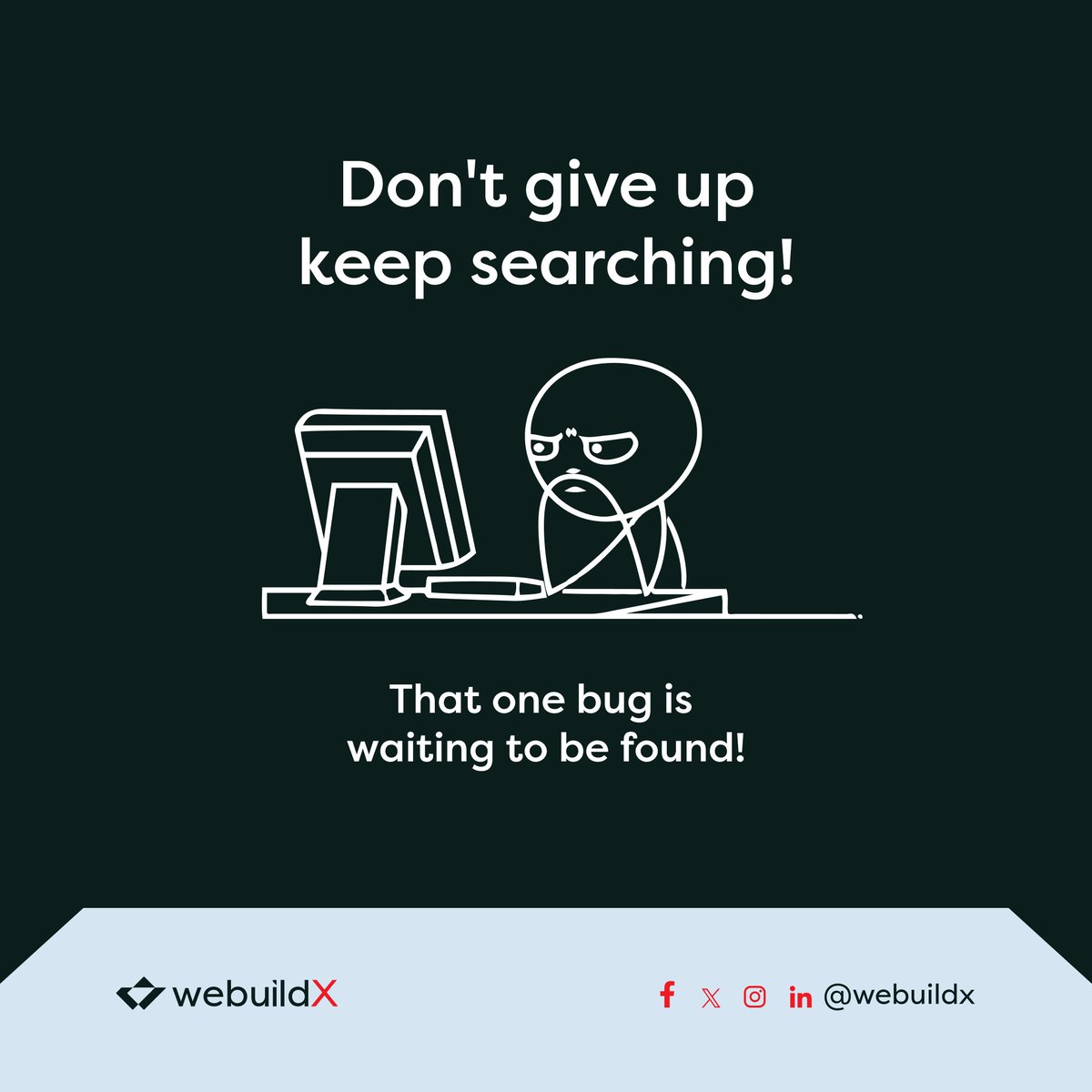 "When you find that one bug after hours of searching."
That's how I got a crease on my forehead🤣🤣🤣.

#Friday ##Softwaresdev #Webuildx