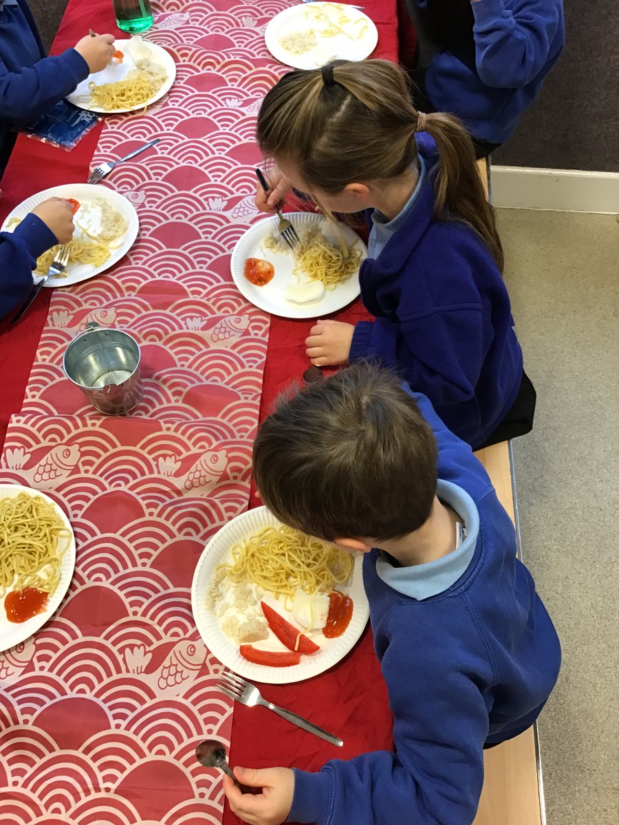 In Reception have been learning about Chinese New Year and the way some people celebrate.
We created our very own Chinese restaurant and enjoyed some delicious food!