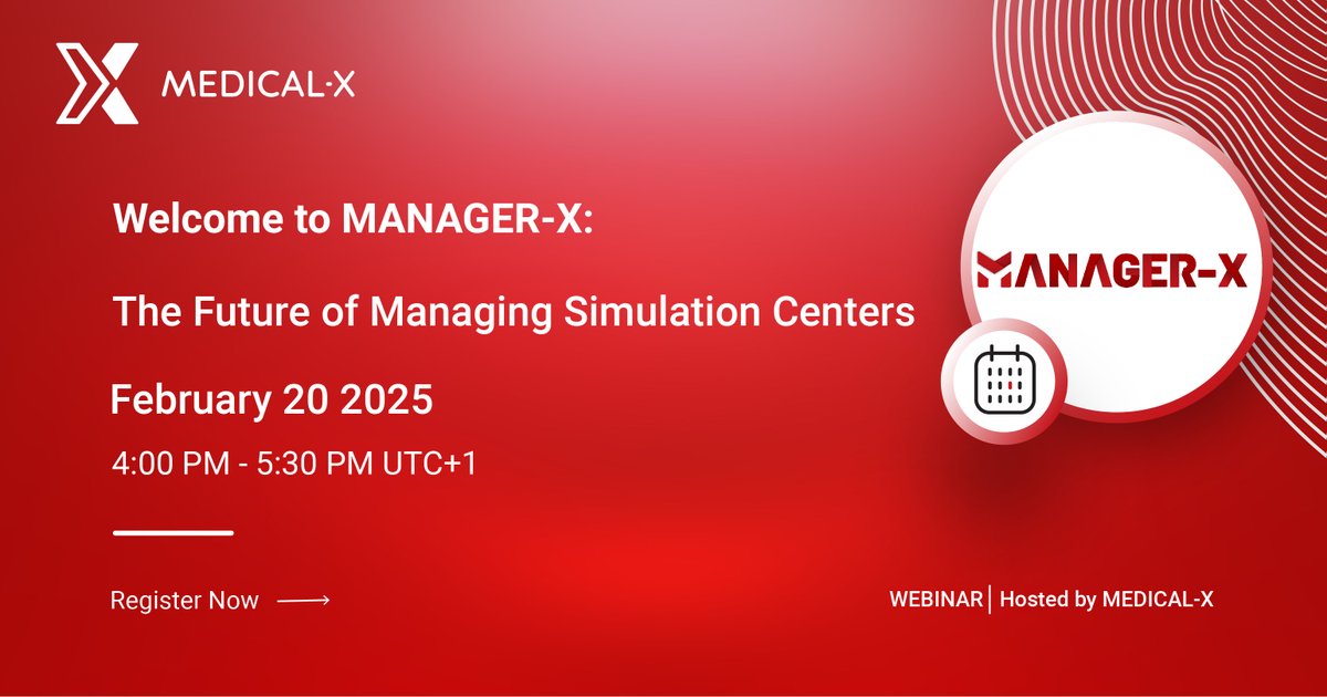 Streamline Simulation Training with MANAGER-X!

Say goodbye to scheduling chaos!MANAGER-X is the future of simulation center management.

📅 Join our webinar on Feb 20 at 16:00 UTC+1 .
🔗Register now :lnkd.in/dcdB3ex5

#HealthcareEducation #SimulationTraining #Innovation