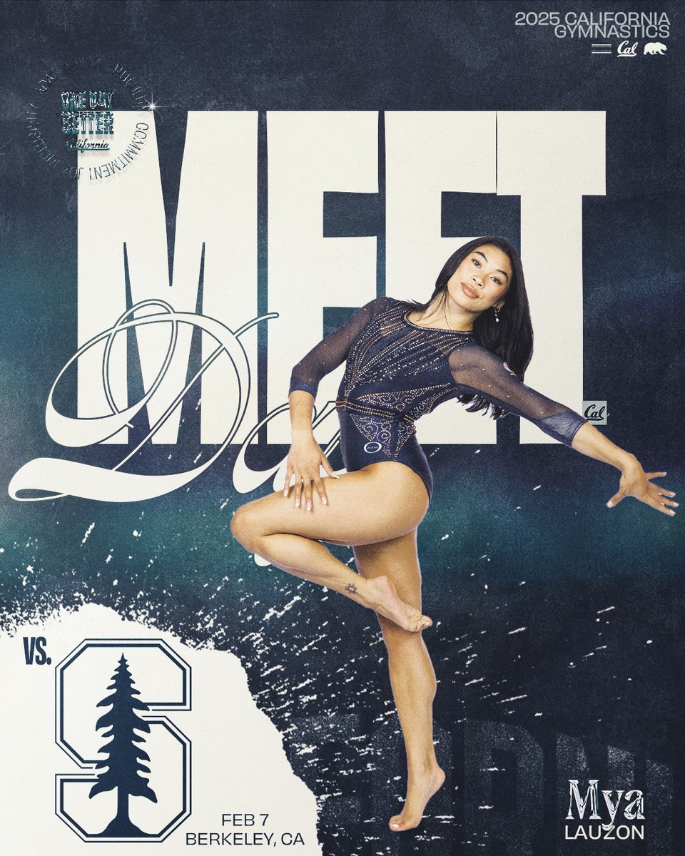 CalWGym's tweet image. 𝐁𝐈𝐆 𝐌𝐄𝐄𝐓 𝐃𝐀𝐘 

🆚 No. 13 Stanford 
🟡 GOLD OUT | Free rally towels for 1st 500 fans!
⌚️ 7 PM
📍 Haas Pavilion | Berkeley, CA
📺 calbea.rs/40Q6Axn
📊 calbea.rs/4hs7rvk

#GoBears | #OneDayBetter