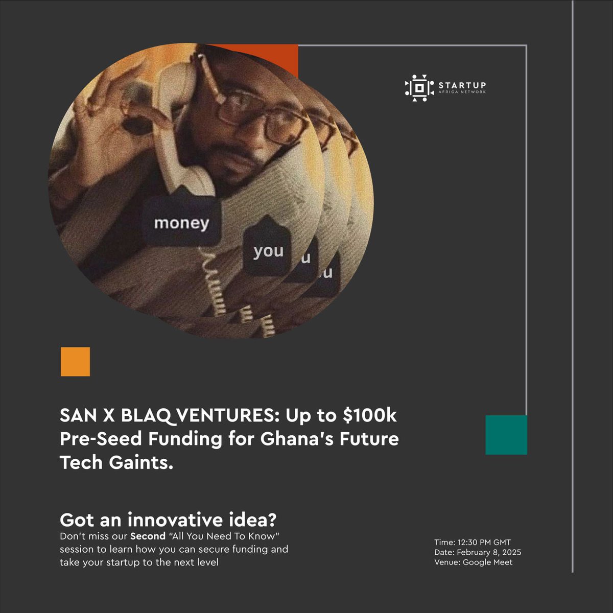 al_bertoid's tweet photo. Building scalable solutions
Ready for market expansion
Looking for smart capital
Need strategic support
 Quick Details:
Date: Feb 8th 2025
 12:30 GMT
Online Session
Register: https://t.co/LfNVCOROrN
Qs? Contact:
📧 hello@startupafricanetwork.com
🌐 https://t.co/zF9VMgpCL4 https://t.co/76pGLk0q9Q