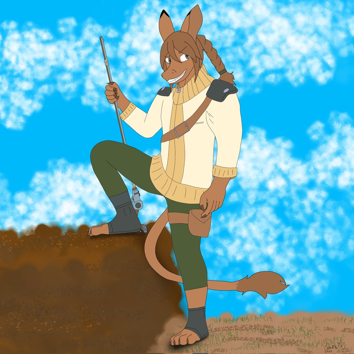 EunosMatsuda's tweet photo. Is #FanArtFriday !
It was an interesting fanart I did. 
I drew Foren, one of the characters from the upcoming Drogune comic. One of the first projects I supported on Patreon. 
Drogune is created by both @AdamBryceThomas
And @IanFlynnBKC 
#fnaart #drogune https://t.co/csauC8XwK2