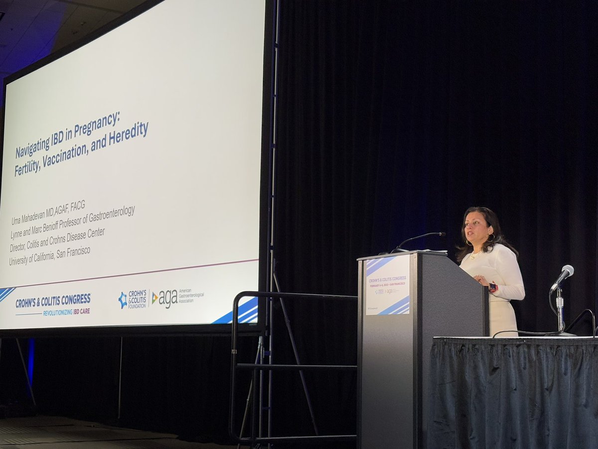American Gastroenterological Association (AGA) (@amergastroassn) on Twitter photo This year’s #CCCongress25 keynote presentation is being delivered <a href="/UmaMahadevanIBD/">Uma Mahadevan</a> on navigating IBD and pregnancy.
She’s discussing the role of the placenta in pregnancy in patients with IBD and more. This year’s #CCCongress25 keynote presentation is being delivered <a href="/UmaMahadevanIBD/">Uma Mahadevan</a> on navigating IBD and pregnancy.
She’s discussing the role of the placenta in pregnancy in patients with IBD and more.