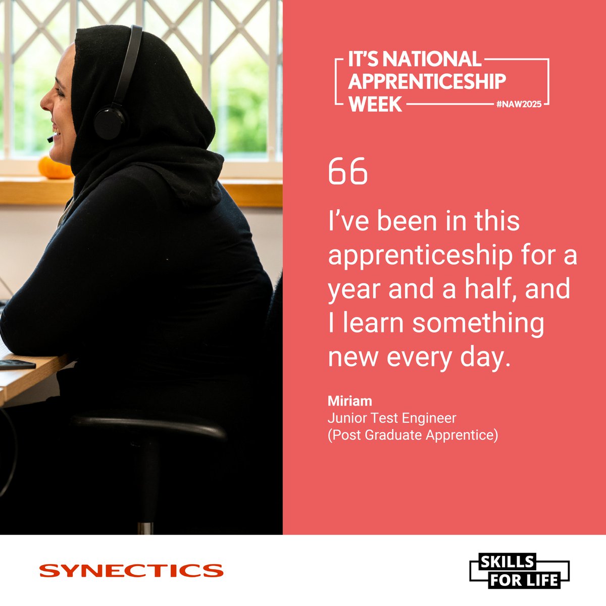 Synectics (@synecticsglobal) on Twitter photo Celebrating National Apprenticeship Week, Miriam shares her journey as a Junior Test Engineer at Synectics, reflecting on the support she's received and the incredible skills she's developed along the way!
#NAW2025 #SkillsForLife #Apprenticeships
<a href="/Apprenticeships/">Apprenticeships and Skills</a> Celebrating National Apprenticeship Week, Miriam shares her journey as a Junior Test Engineer at Synectics, reflecting on the support she's received and the incredible skills she's developed along the way!
#NAW2025 #SkillsForLife #Apprenticeships
<a href="/Apprenticeships/">Apprenticeships and Skills</a>