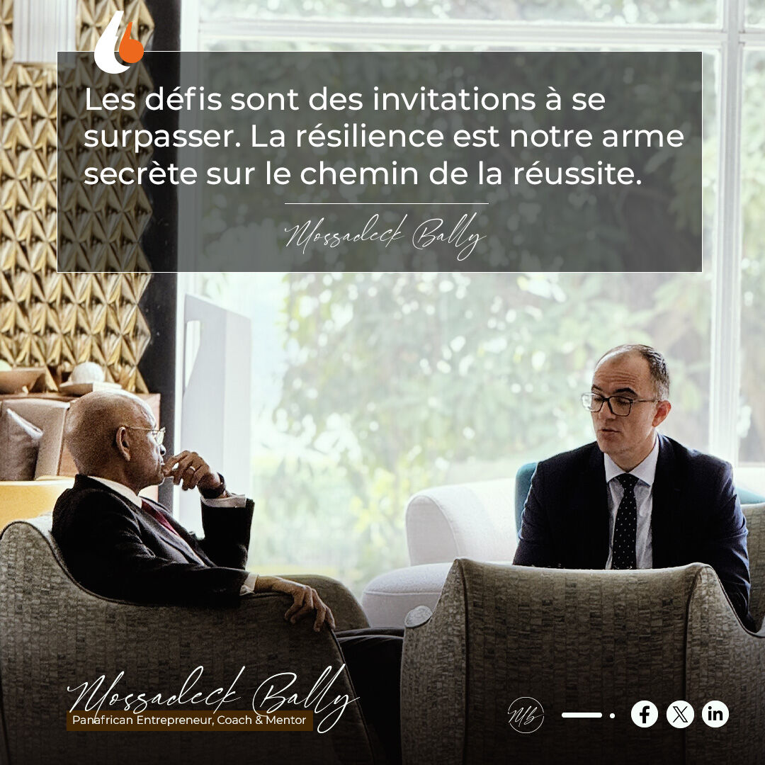“Transformer l’adversité en tremplin” : chaque défi cache une opportunité pour ceux qui savent la saisir !

Une vérité que <a href="/MossadeckBally/">Mossadeck Bally</a> incarne avec une force inspirante. Son parcours, à la croisée de la vision et de la résilience, nous rappelle que l’entrepreneuriat en