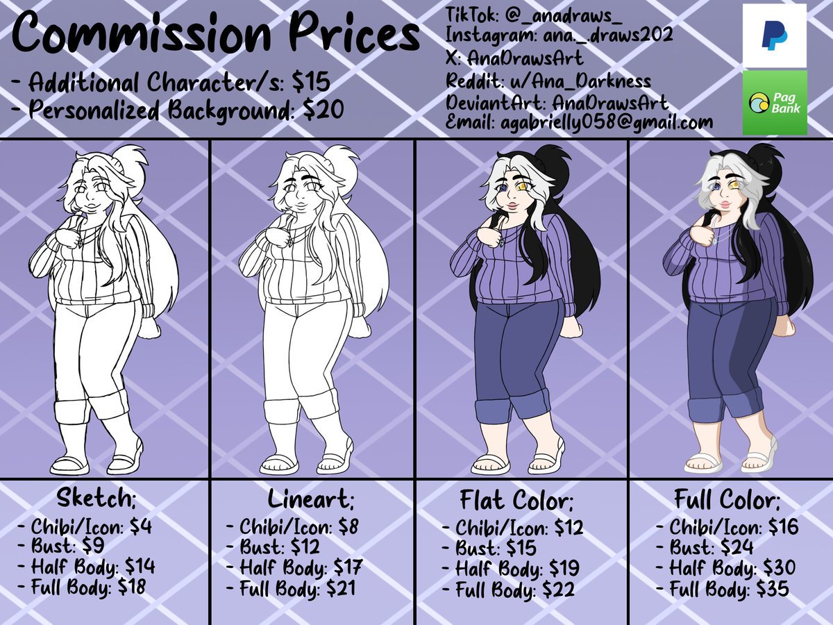 AnaDrawsArt's tweet photo. Open Commission's and Updated Prices! DM me if you're interested in my work ^ ^ #commissionsopen #commission #commissionart #commissiondrawing #dmme #drawing #art #digitaldrawing #digitalart #digitalartist https://t.co/Nw5C4GAHiW