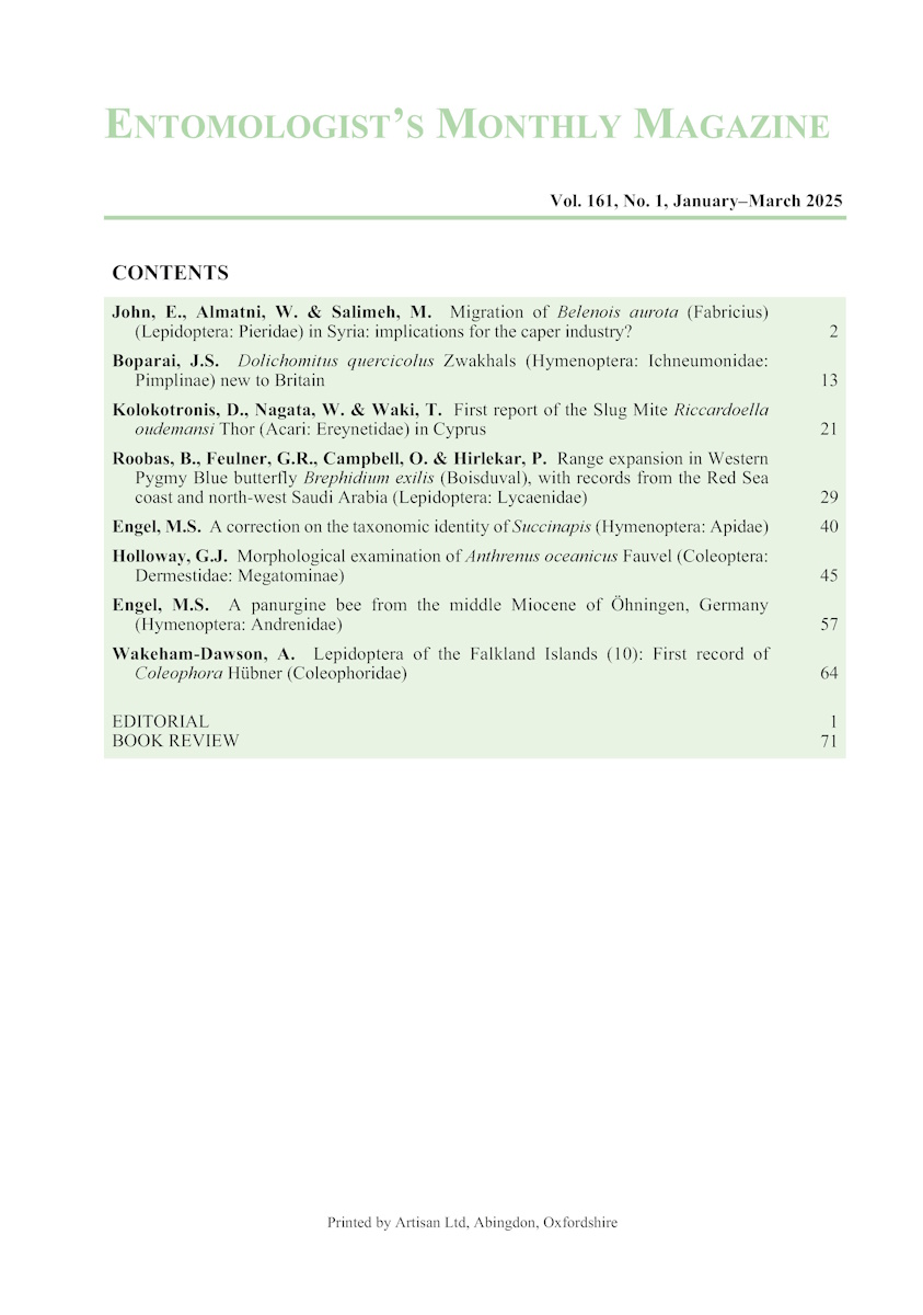 Entomologist's Monthly Magazine tweet media