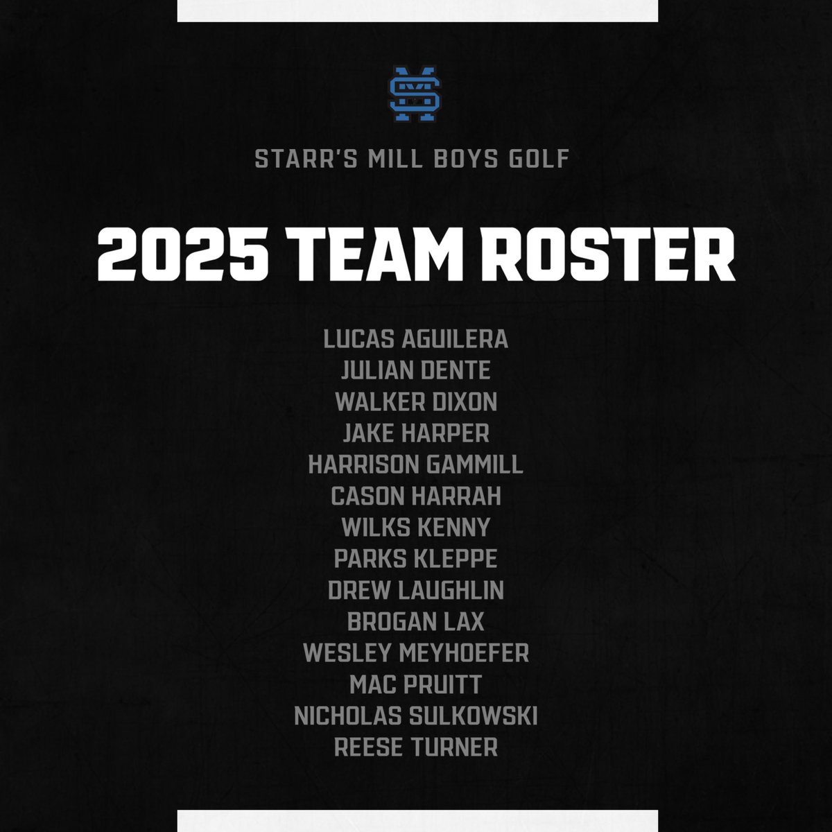 Congratulations to the 2025 <a href="/starrsmill/">SMHS Athletics</a> Boys Golf Team!