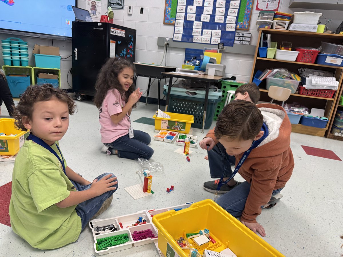 CRE's 1st Grade Dolphins loving Legos today!!!  Teamwork is an essential part of academic success with some fun mixed in!!