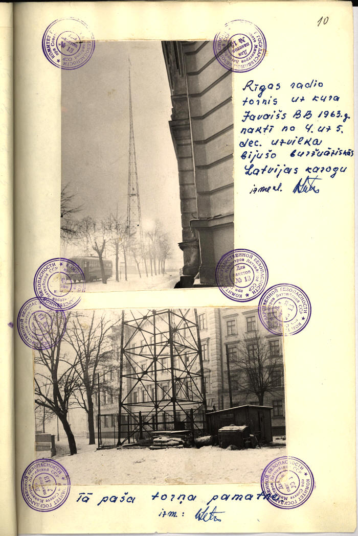 KGB photos of Bruno Javoišs, who passed away yestereday, aged 83. On 5 December, 1963, aged 22, he was arrested after hoisting the Latvian flag over the 76-metre-high  radio tower in Riga and sentenced to seven years, which he served in the Mordovia  camps. #Latvia #Baltics