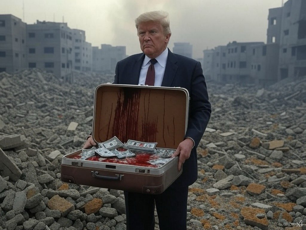 Twito14's tweet photo. Ayer me entero del proyecto de #DonaldTrump en #Gaza y no puedo dejar de imaginarme que pudo haber sido parte de un plan asqueroso con #Netanyahu desde el principio https://t.co/Qb2r6lpo3G