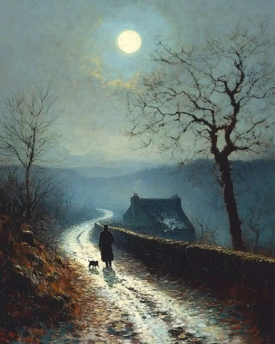 Under the moon,1882
John Atkinson Grimshaw (1836-1893)
Oil on canvas