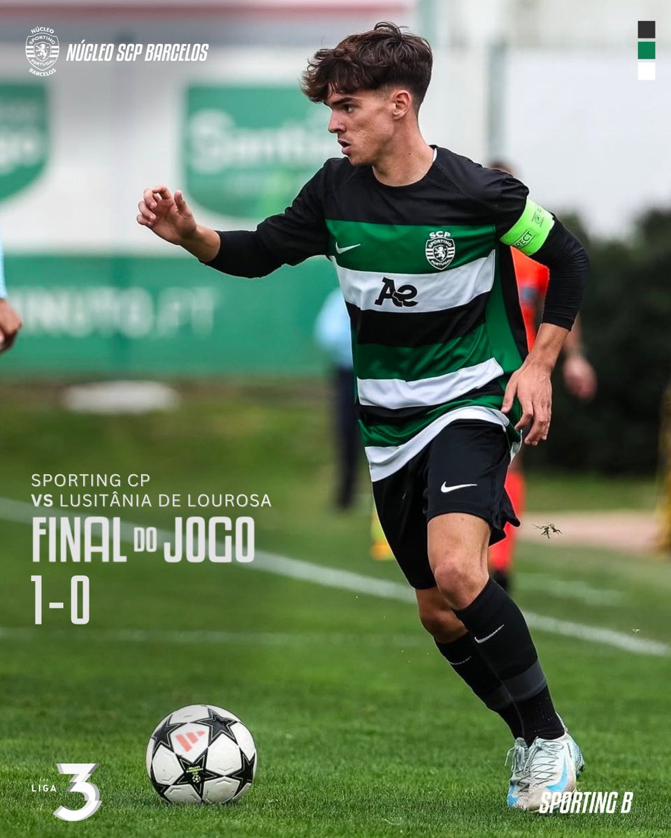 nucleo_scp_bcl's tweet photo. Vitória dos Leões, na 1.ª jornada da 2,ª fase da #Liga3 💪
🟢 1-0 🟡 // #SCPLFC #SportingB #SportingCP #NúcleoSCPBarcelos https://t.co/GFUeX5yLjz