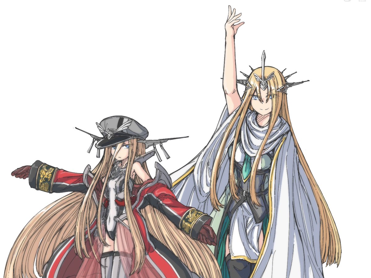 ビスマルク(艦これ) 「いい感じに目付き悪く描けてちょっとうれしい 」|八鳥のイラスト
