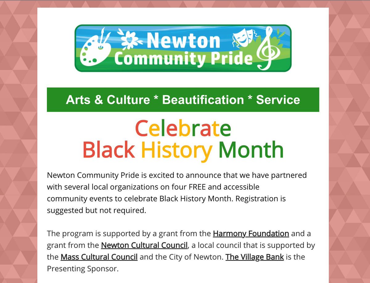 Celebrate Black History Month with us! Discover exciting events, grant opportunities &amp; marathon updates in our latest newsletter! conta.cc/40RsNv0 or link in bio 🌟 #BlackHistoryMonth #CelebrateDiversity #GrantOpportunities #CommunityEvents #newtonma