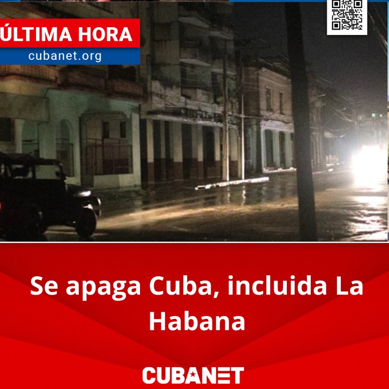 CubanetNoticias's tweet image. ATENCIÓN: La Habana ha anunciado la desconexión de sus cuatros bloques. El resto del país estará peor. cubanet.org/se-apaga-cuba-…
