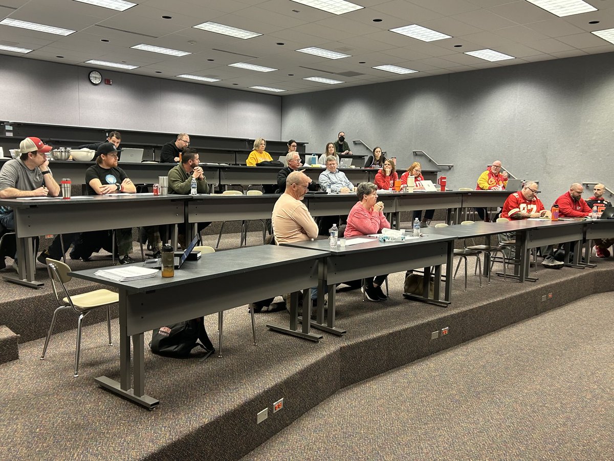 USD 244 staff, Coffey County Evangelical Ministerial Alliance, and Crosswinds meeting today for training to support students, staff, and community members. Big thanks to Amanda Cunningham and Matthew McGhee!