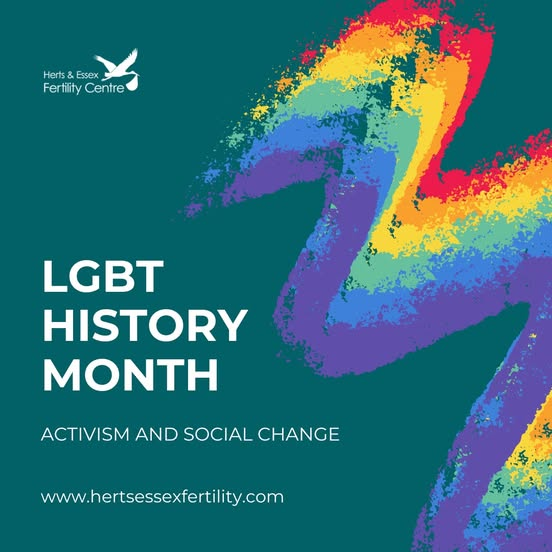 February is #LGBTQ+ History Month.
At <a href="/FertilityUnit/">H&E Fertility Centre</a> , we are passionate about helping the LGBTQ+ community to create families of their own through fertility treatment, egg donation, sperm donation and surrogacy. The 2025 theme: #Activism and #SocialChange hertsandessexfertility.com/campaign/lgbtq/