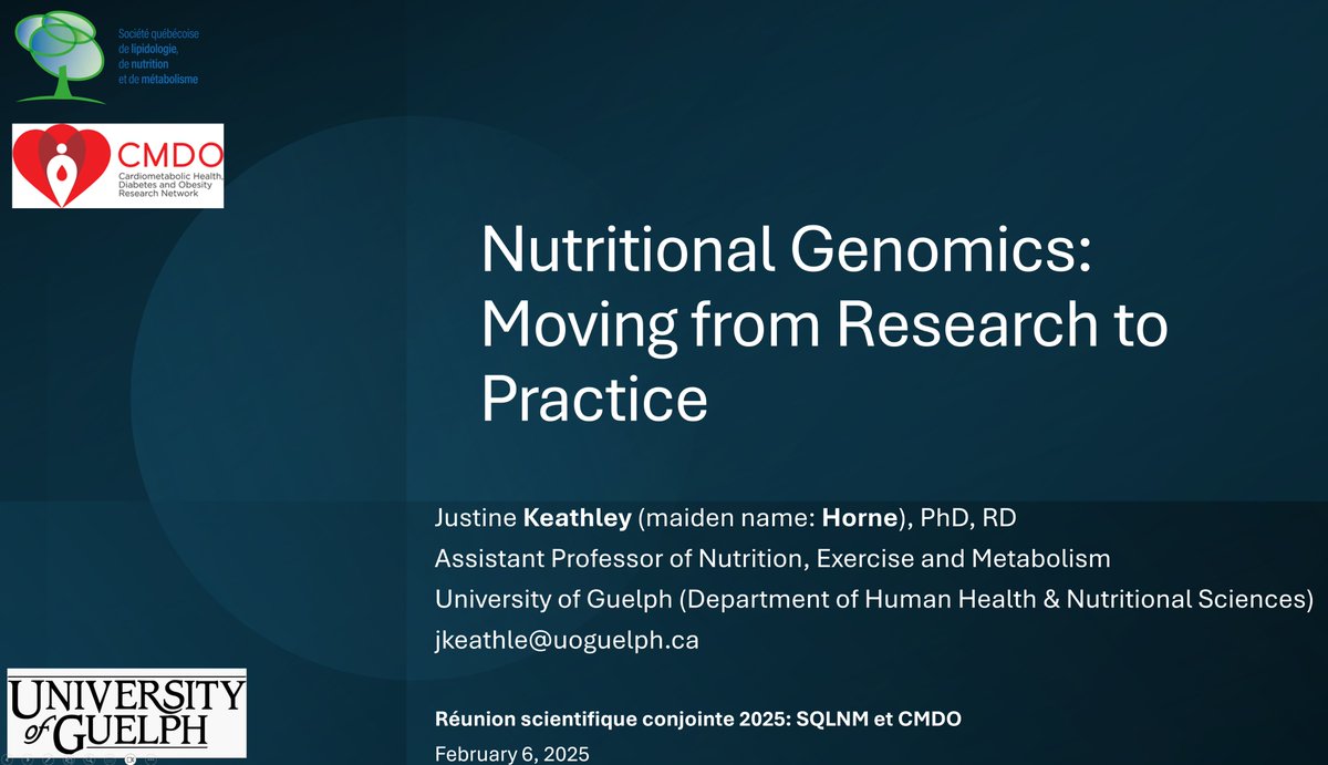 🤔How do we move from research to practice in nutritional genomics? We need to look at the totality of evidence &amp; develop more clinical practice guidelines. I look forward to continuing my work in this area!
📃💊🥑👩‍⚕️🧬
Merci de m'avoir invité <a href="/SQLNM_/">SQLNM</a> et <a href="/rrcmdo/">Réseau CMDO</a>.
Great conference!