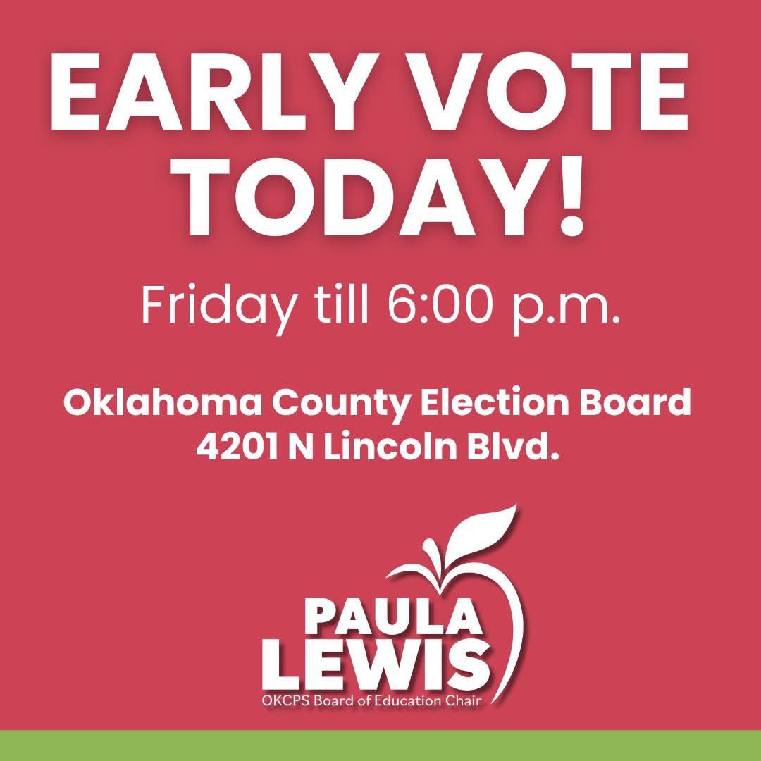 Early voting continues today at the county election board! Make your voice heard!

We are  expecting cold weather next week, don't miss your opportunity to support our public schools and re-elect Paula Lewis!