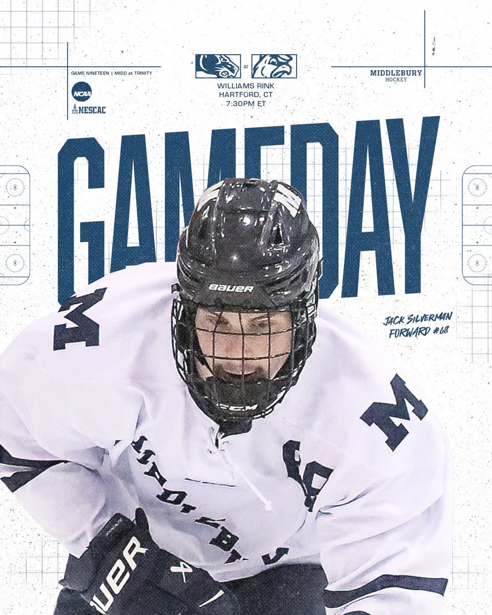 ON THE ROAD IN HARTFORD
The Cats visit the Bantams for a Friday night NESCAC battle. 

📍Hartford, CT
⏰7:30pm
📺NSNsports.net